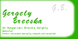 gergely brecska business card